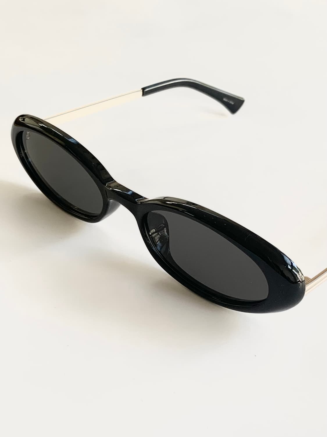 레트로 긱시크 오벌 블랙Y2K 선글라스 332 상품이미지2