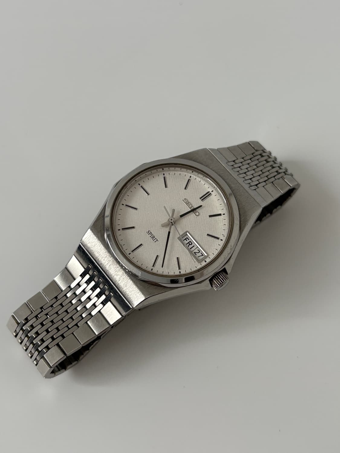 90s spirit texture dial silver quartz 상품이미지4