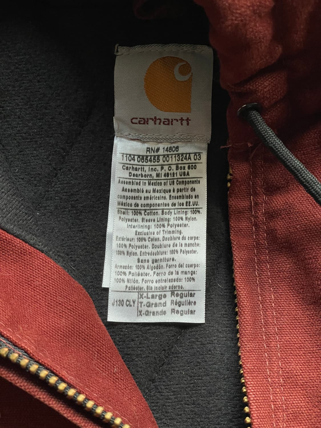 칼하트 j130 CLY 액티브 자켓 샌드스톤 상품이미지10