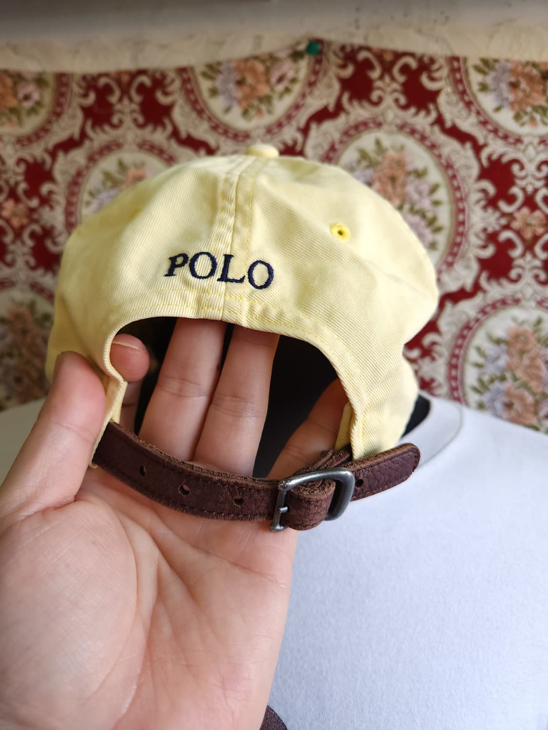 폴로 랄프로렌 옐로우 볼캡 가죽스트랩 polo 상품이미지3