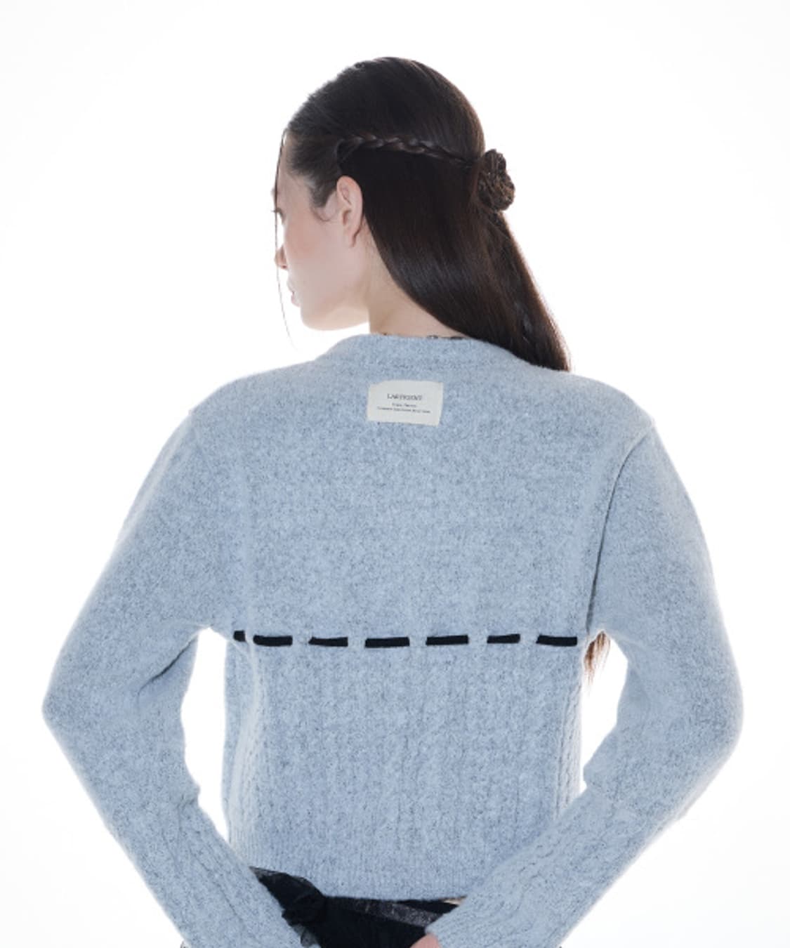 라티젠 리본 가디건 그레이 상품이미지3