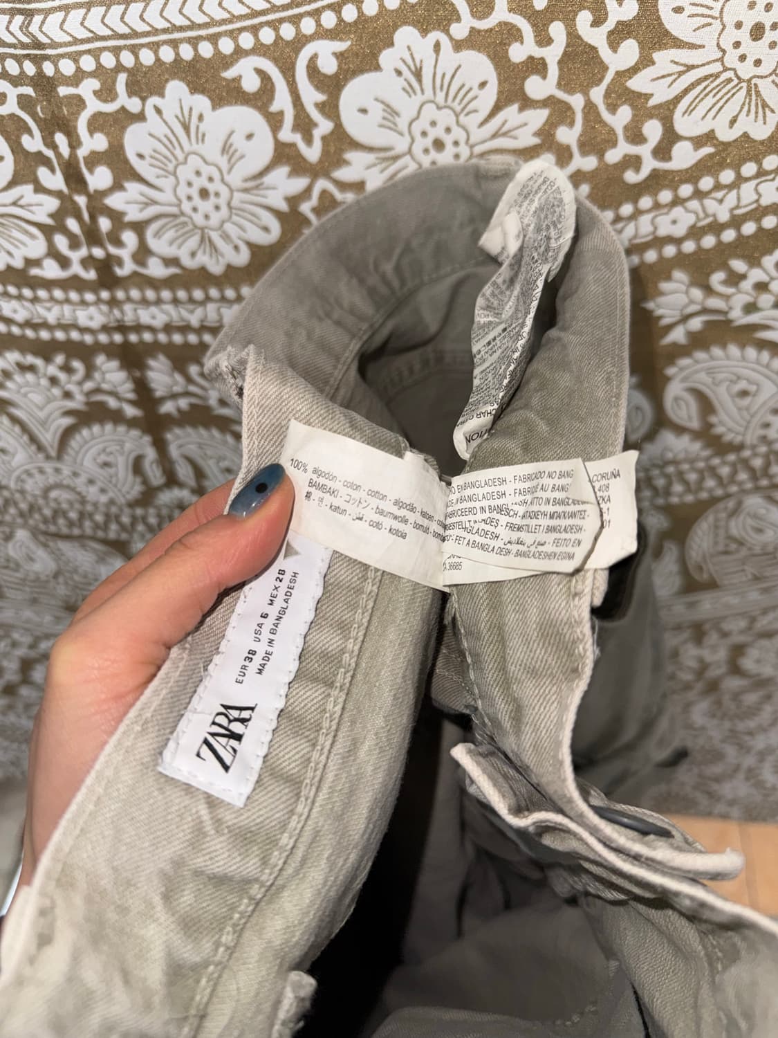 자라 피그먼트 카고 데님팬츠  상품이미지7