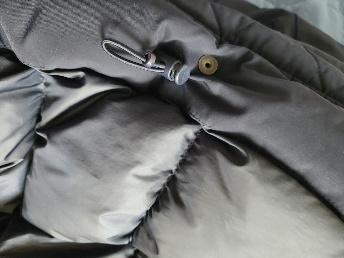 휠라 FILA 네이비 후드 퍼 패딩 점퍼 S 상품이미지3