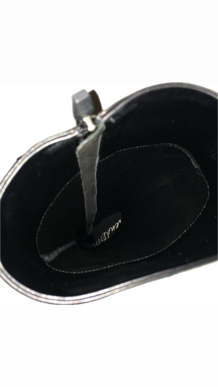 Leather slim long boots black 상품이미지5