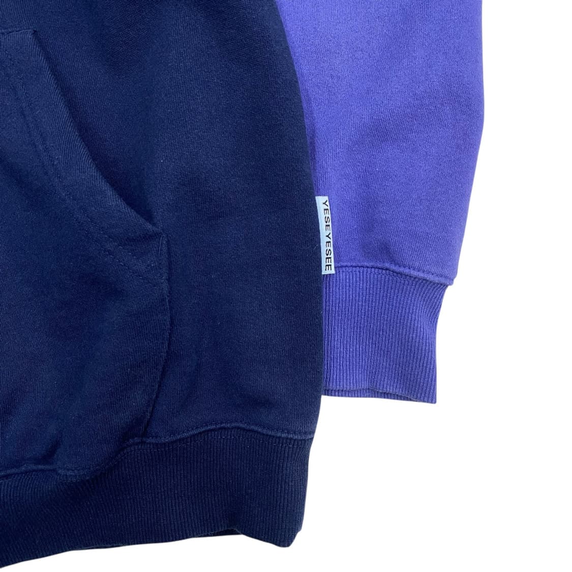 예쓰아이씨 퍼플배색 네이비 후드 L (새상품) 상품이미지5