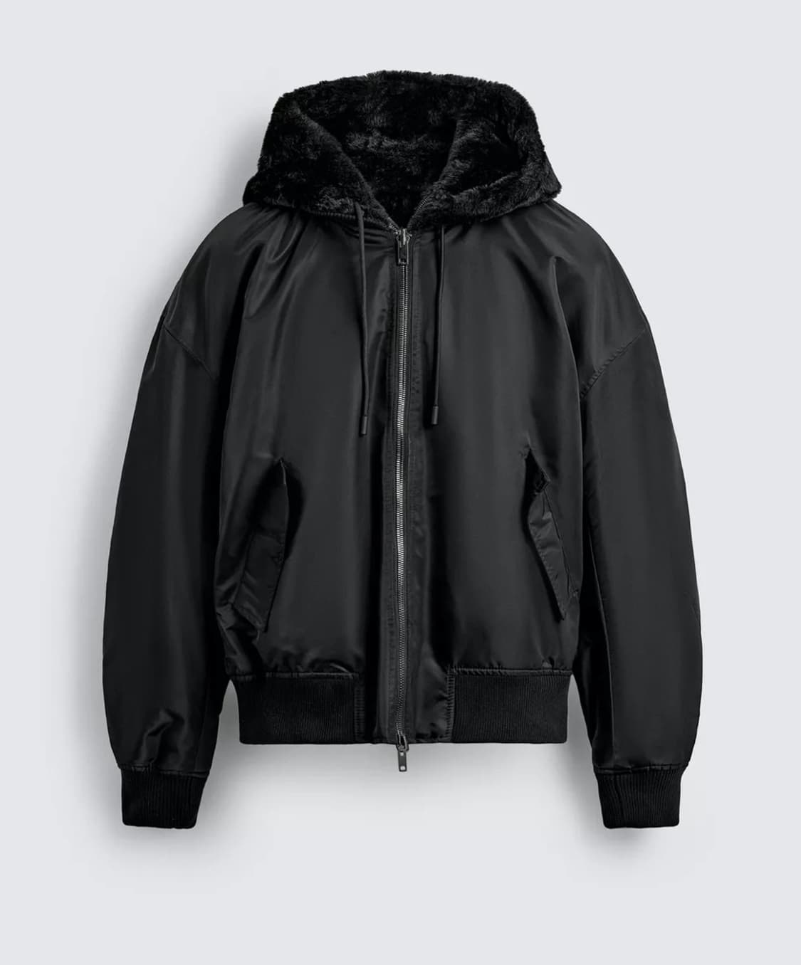 자라 퍼 리버시블 봄버 자켓 상품이미지1