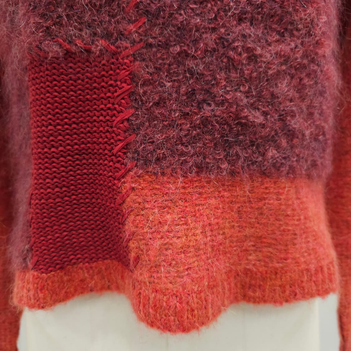 맥시스터 울혼방 패치워크 니트 상품이미지4