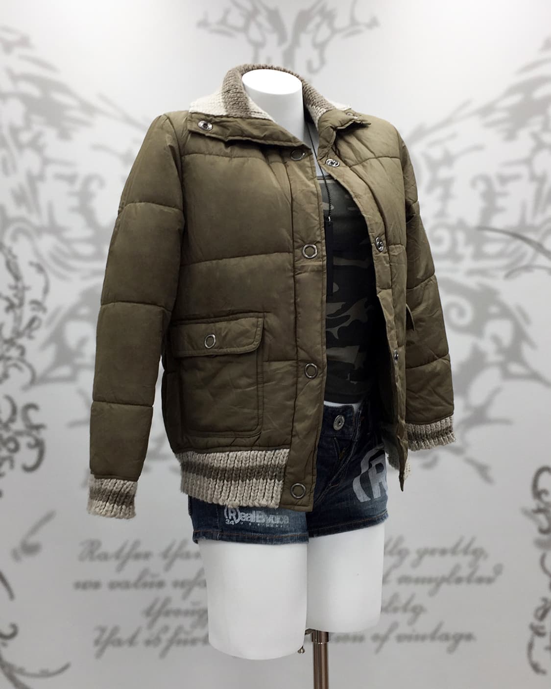 Y2K Khaki padding 상품이미지1