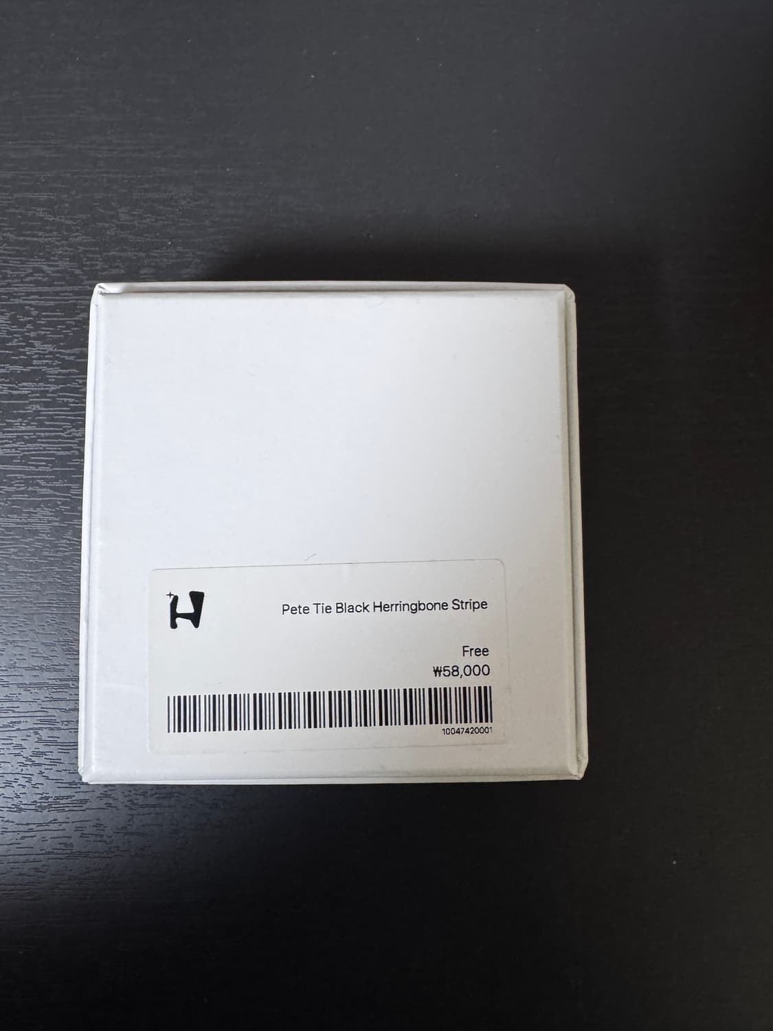 해칭룸 해링본 스트라이프 타이 블랙 상품이미지3