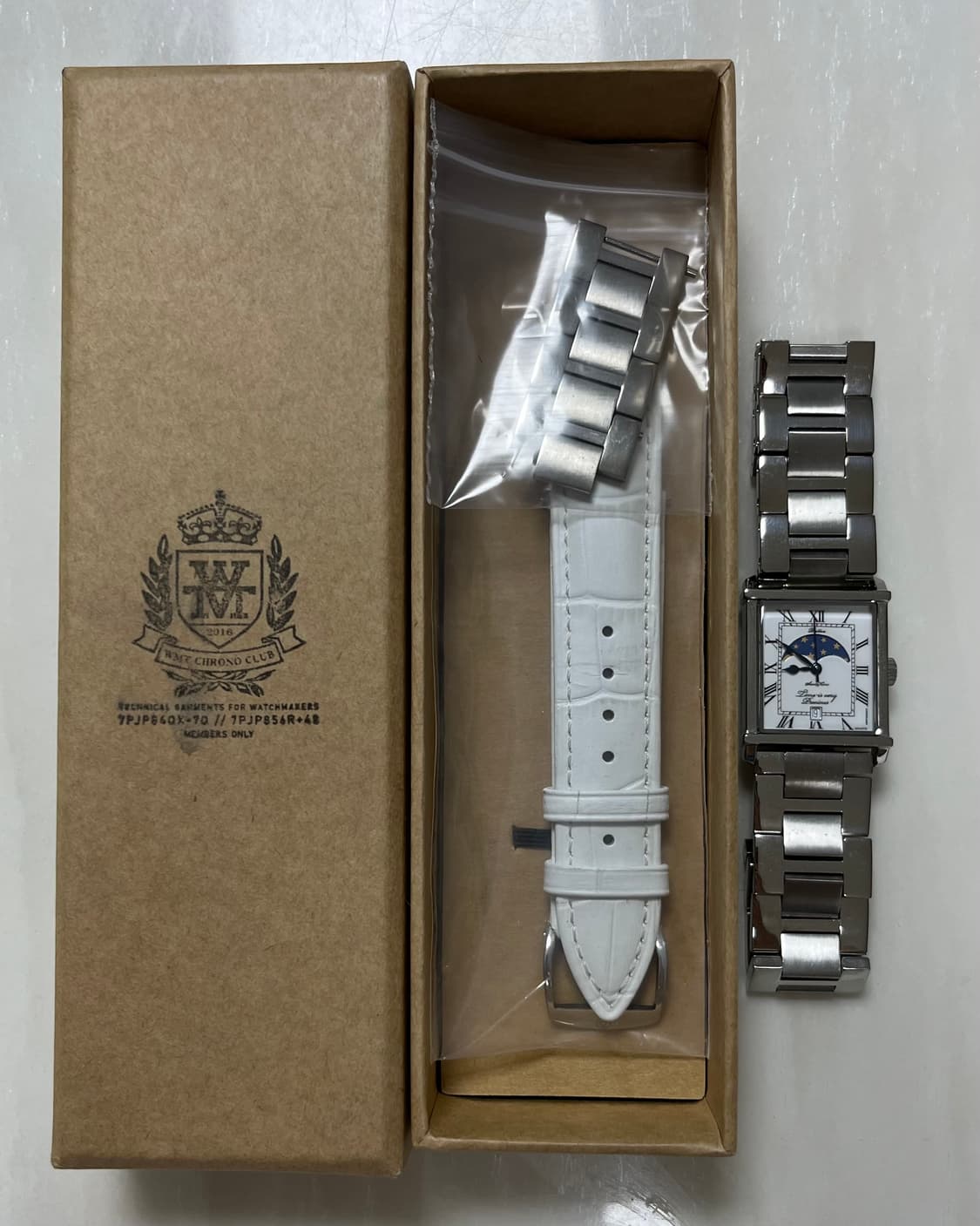 WMT CHRONO CLUB 문페이즈 사각시계   (리폼)세상에 단 하나 상품이미지5