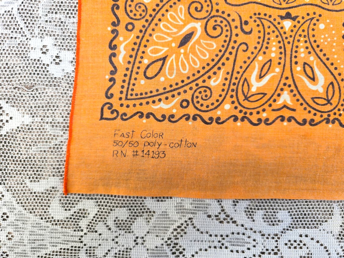 60-70s 셀비지 페이즐리 반다나 (made in usa) 상품이미지2