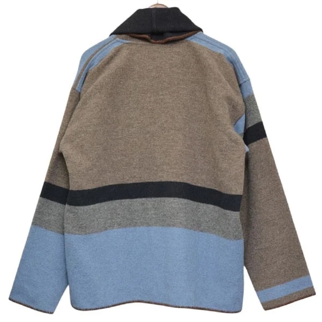 KOLOR RANDOM BORDER DOUBLE CROSS COAT - 상품이미지2