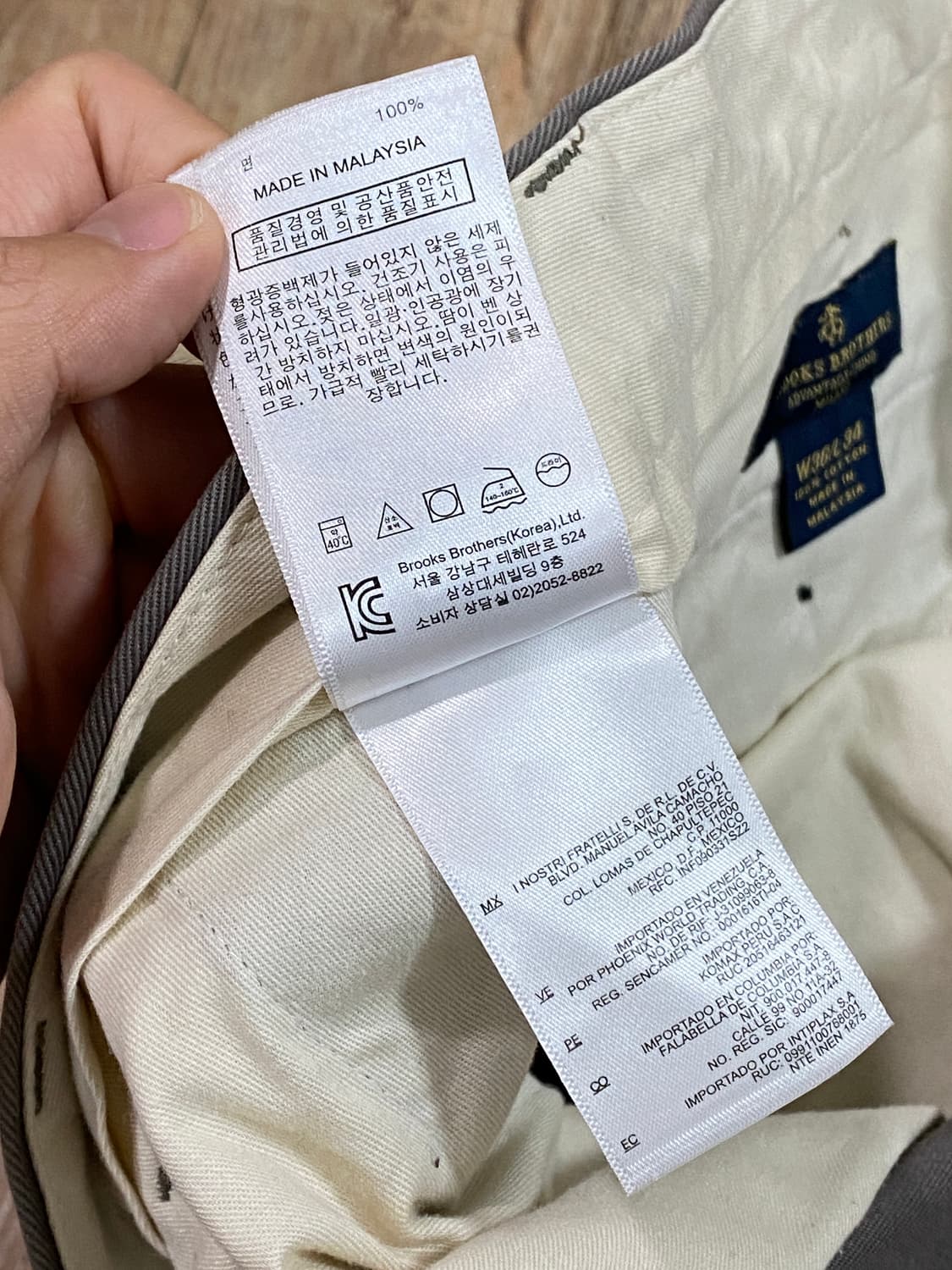 브룩스브라더스 스톤 워시드 빈티지 그레이 치노팬츠 W36/L34 상품이미지6