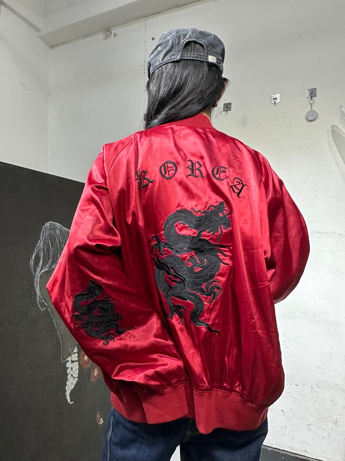 지드래곤 콜라보 빨강 스카잔 자켓 상품이미지6