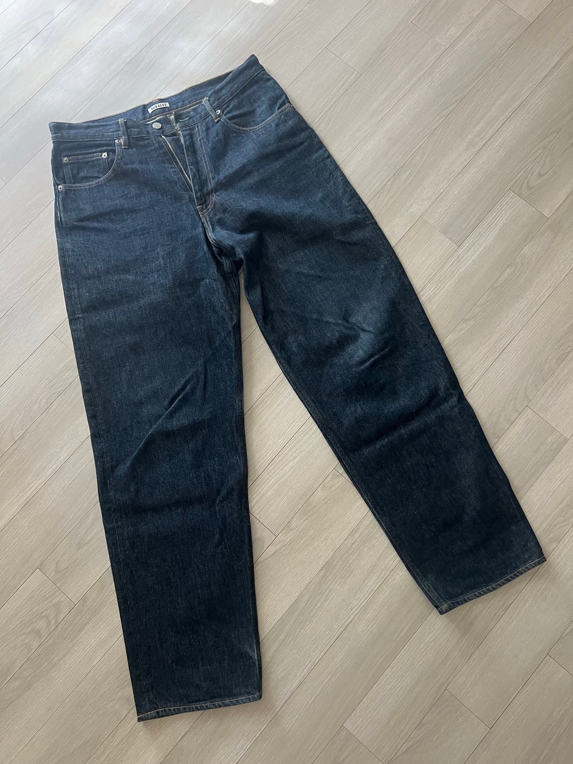 오라리 하드 트위스트  데님 와이드 인디고 34사이즈 상품이미지1