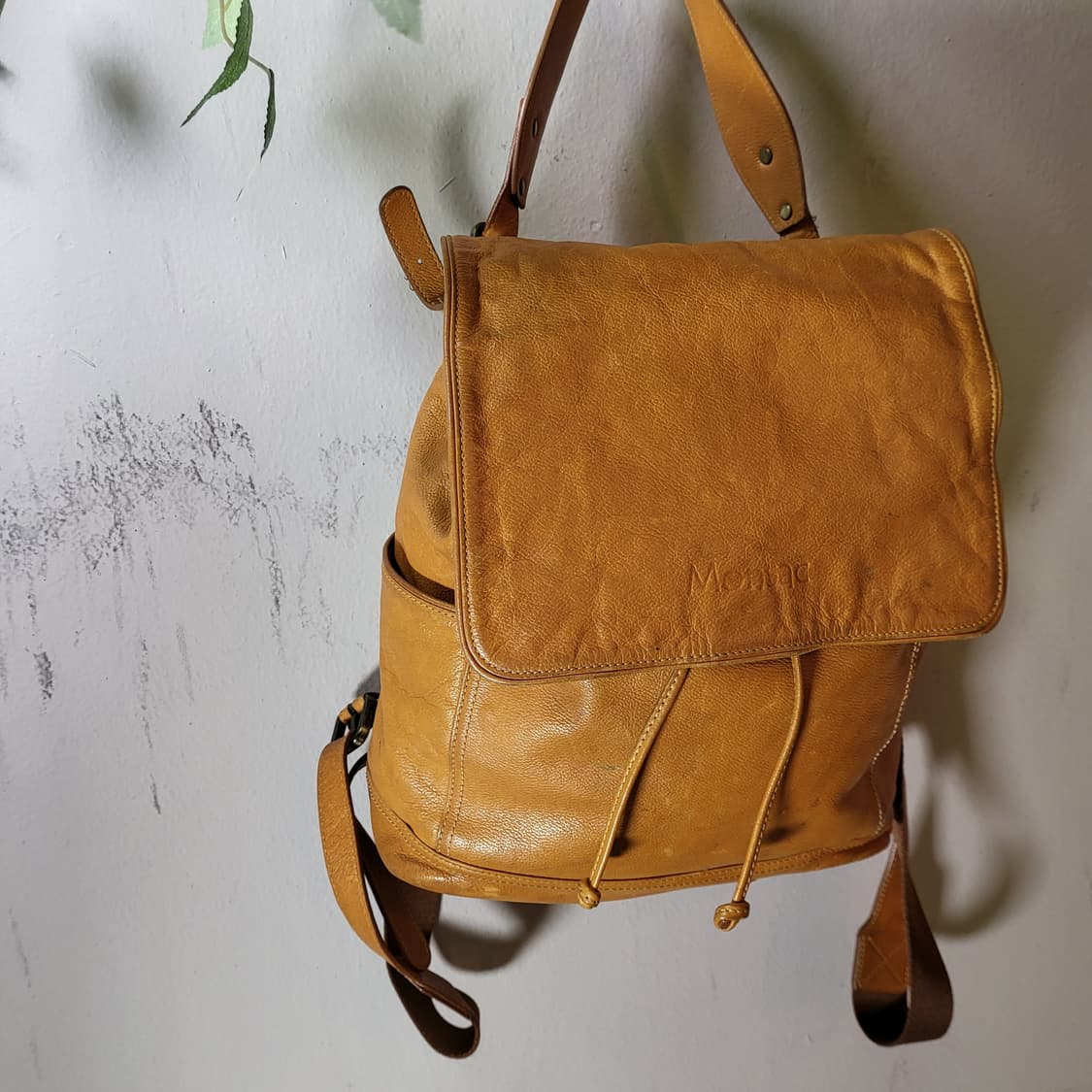 몽삭 레더 백팩 상품이미지3