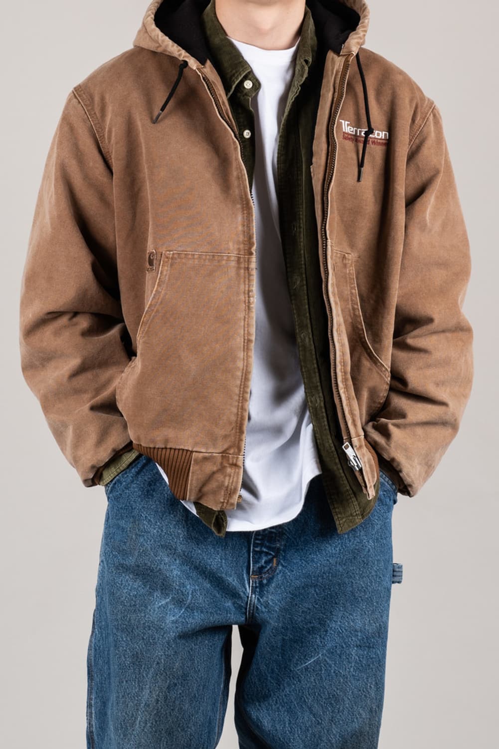 [XL]칼하트 j130 BRN 샌드스톤 액티브 자켓 상품이미지10