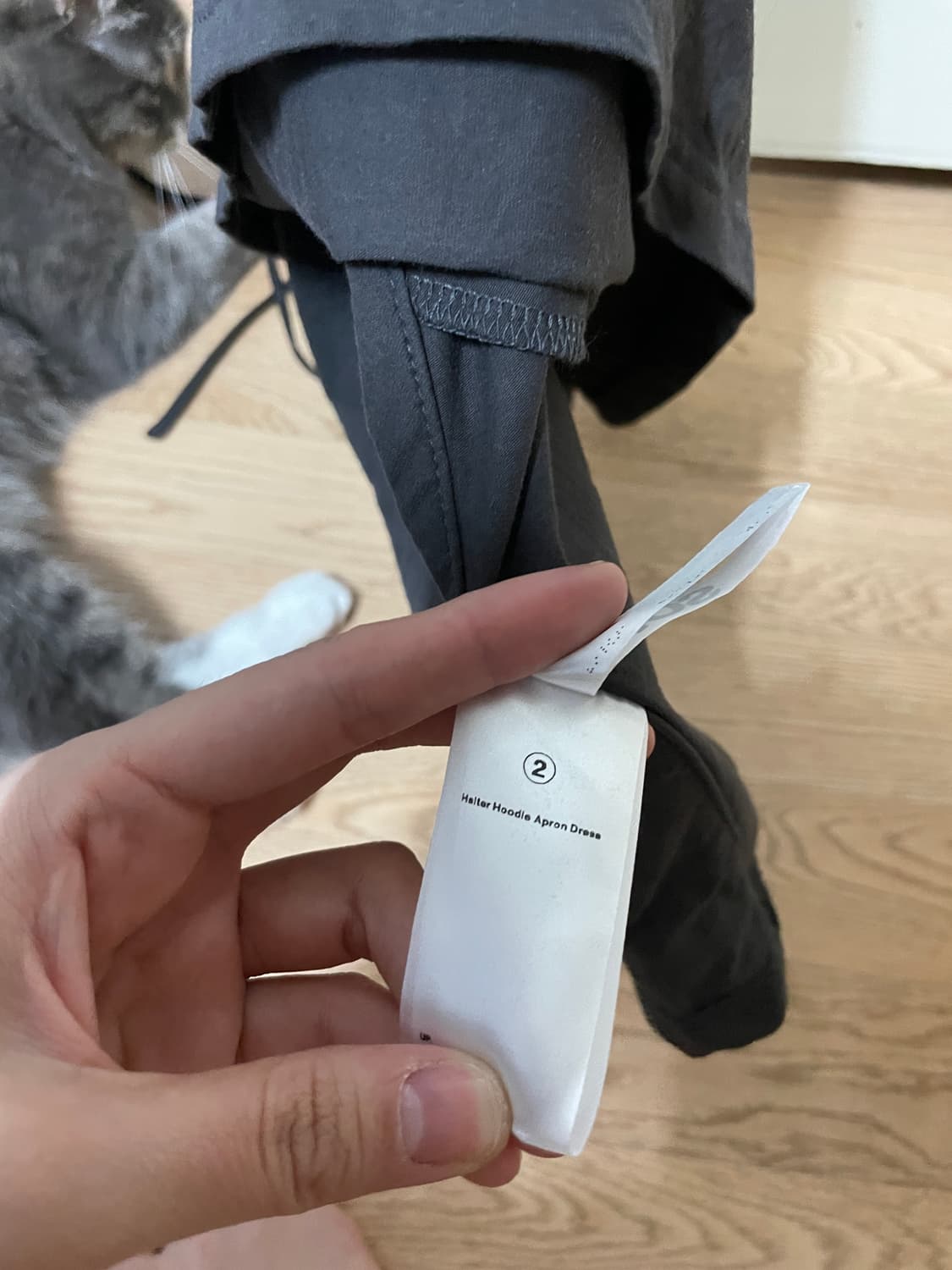 오호스 홀터원피스 2사이즈 차콜 상품이미지5