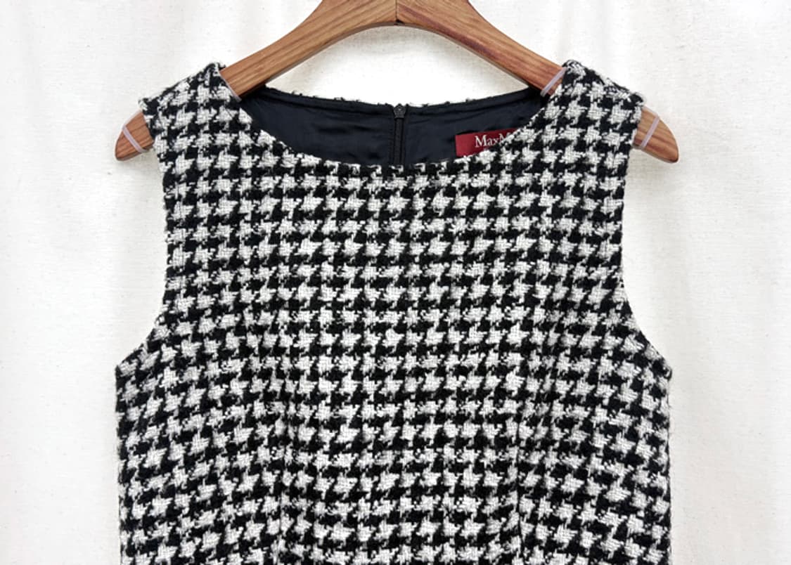 막스마라 스튜디오 하운드투스 트위드 슬리브리스 원피스 상품이미지2