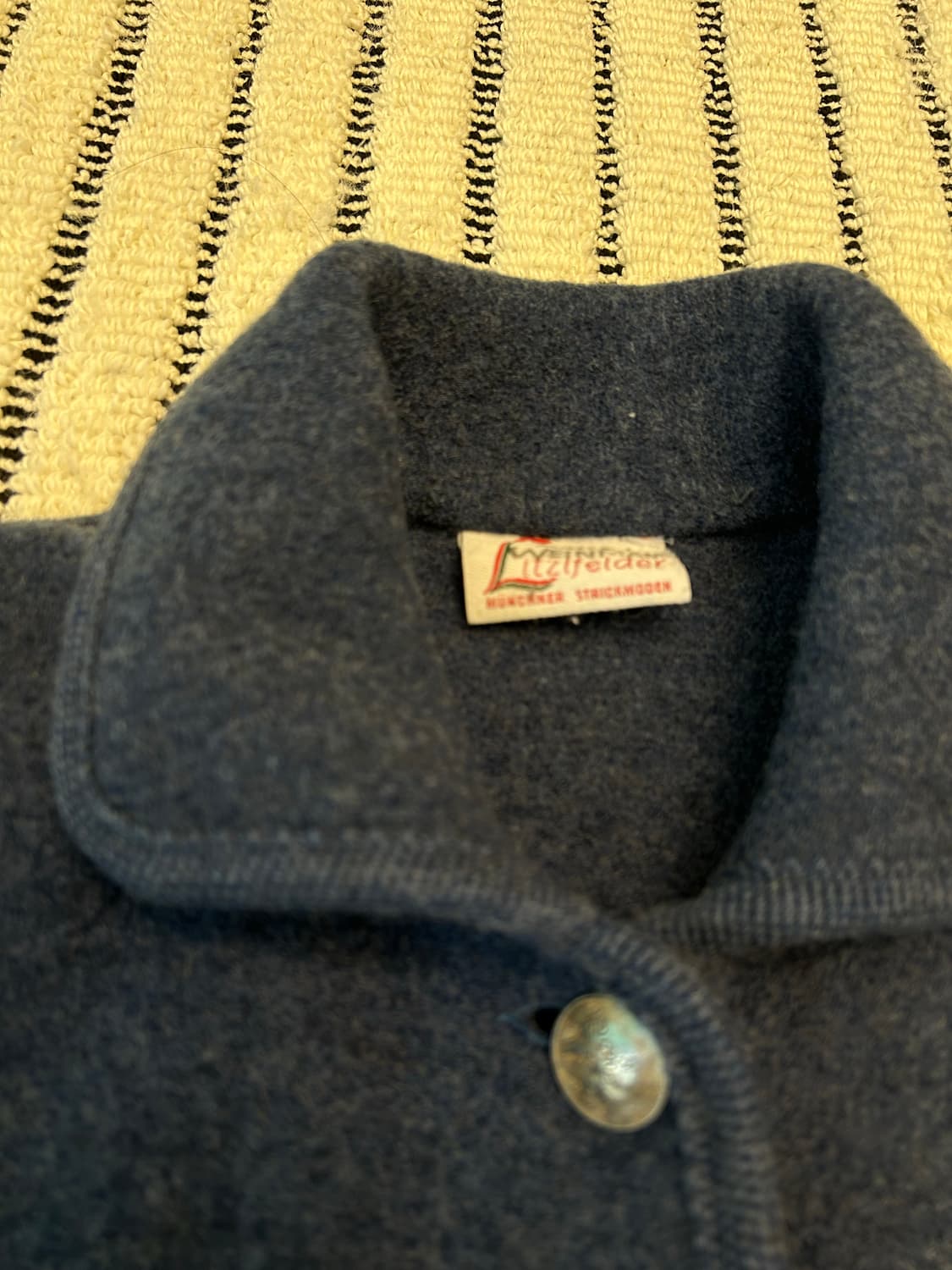 빈티지 블루 울코트 상품이미지5