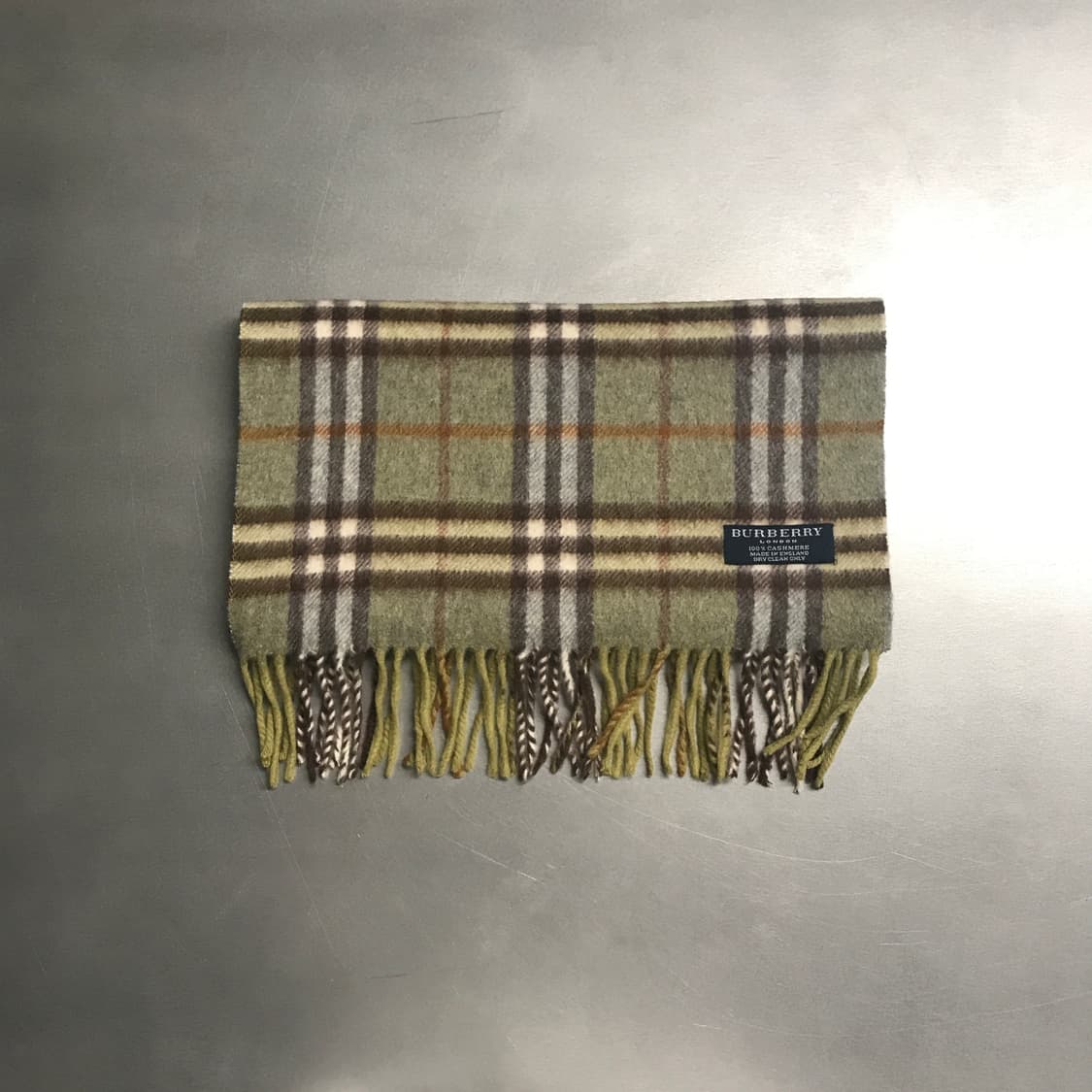 버버리 정품 캐시미어 머플러 그린 상품이미지1