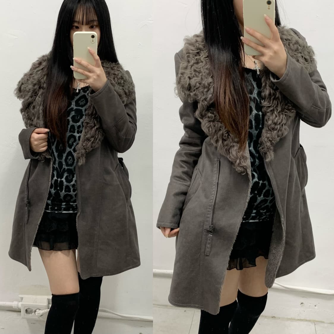 [ANSICH] 오네갸루 퍼 무스탕 자켓 상품이미지1