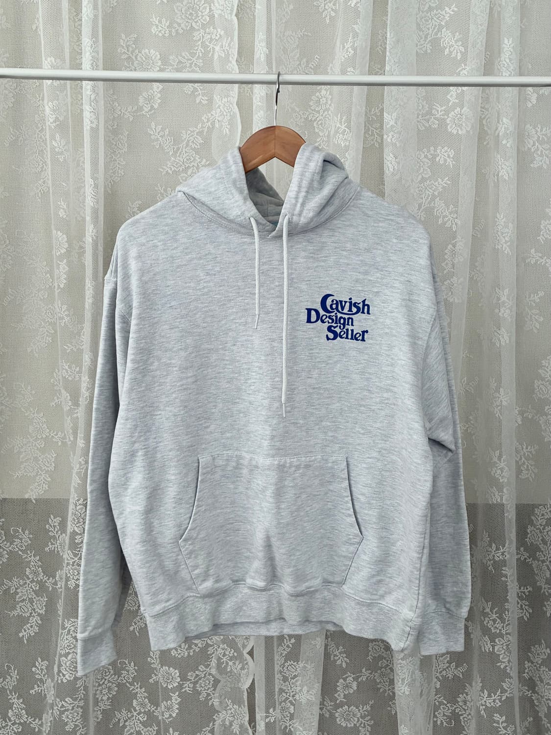 M) 카비시 셀러 로고 후드 라이트 그레이 상품이미지1
