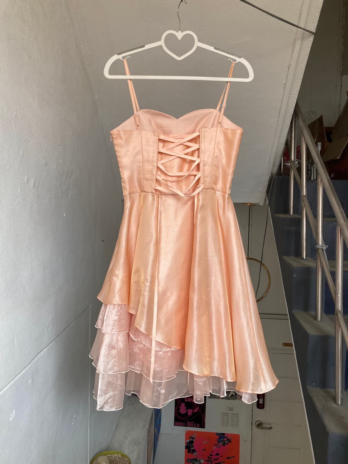 코랄 핑크 파티 드레스 상품이미지5