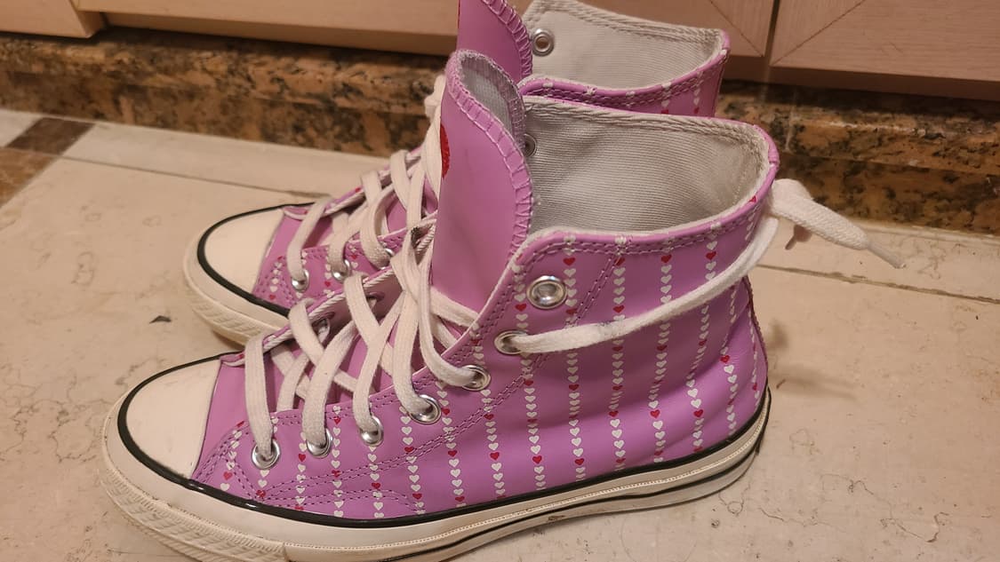 컨버스 척 하이 퍼플 하트 운동화 240 상품이미지2