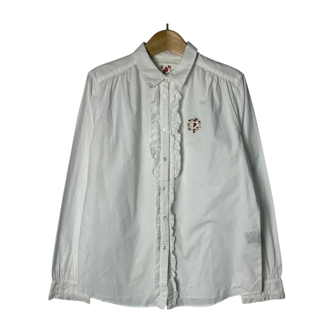 [PINK HOUSE] 핑크하우스 프릴 자수 블라우스 상품이미지1