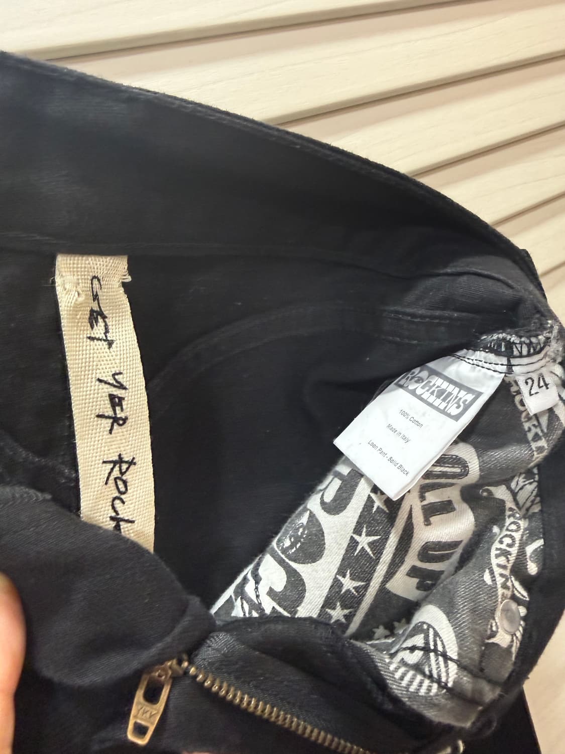 록킨스 블랙 와이드 여성 데님 팬츠 24 부츠컷 made in italy 상품이미지6