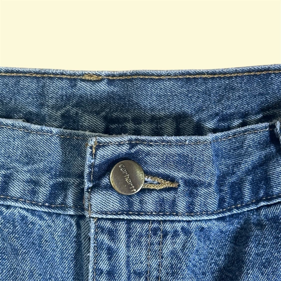 칼하트 B13 데님 싱글니 카펜터 카고 팬츠 W34 던가리 핏 상품이미지6