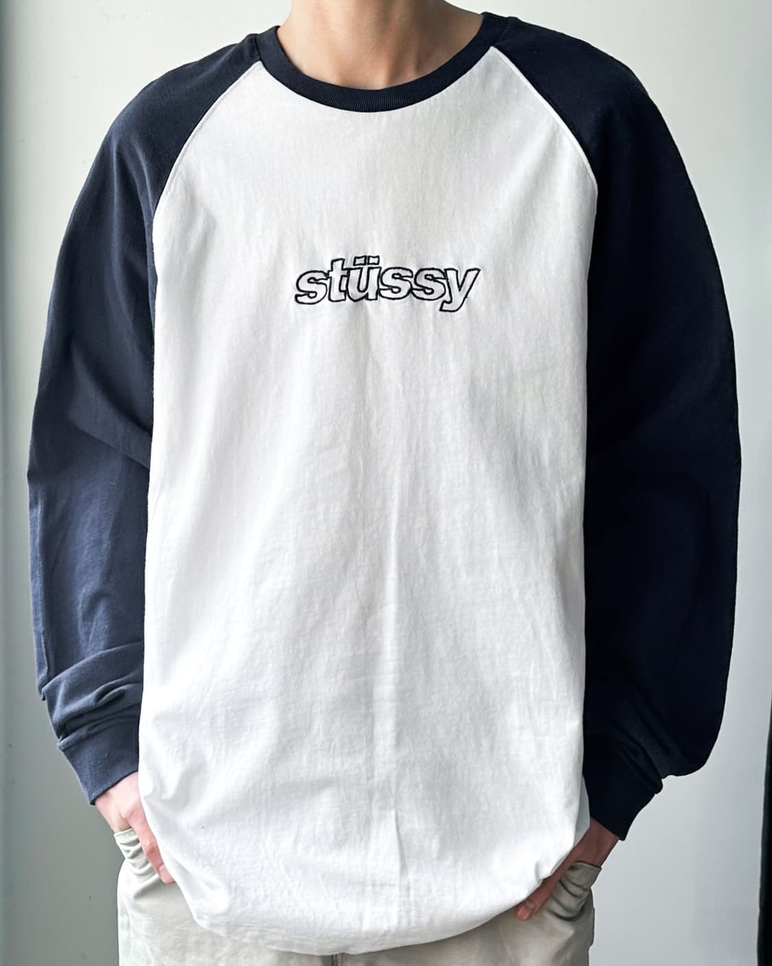 스투시 JPN 스펠 로고 래글런 롱슬리브 상품이미지1