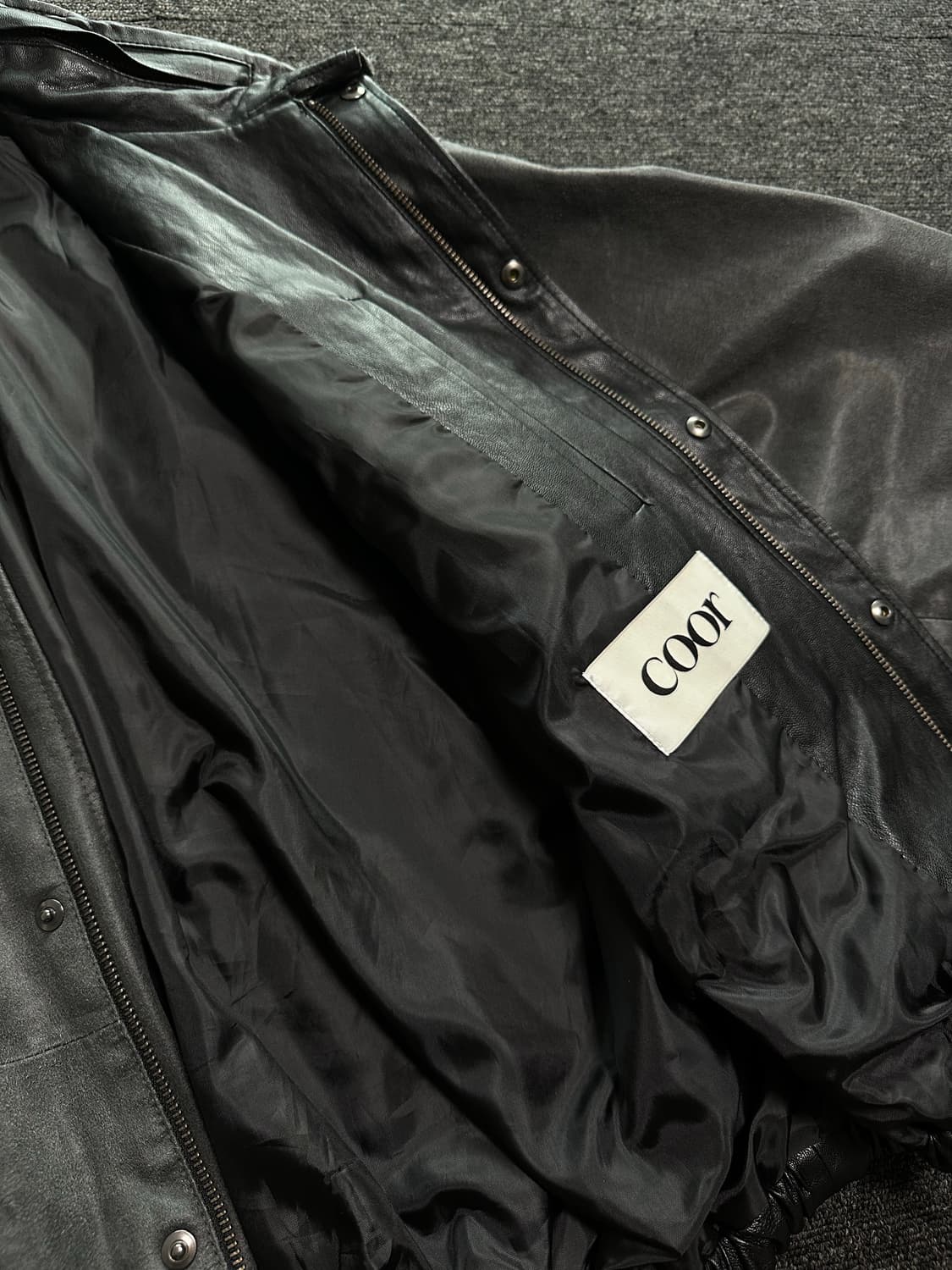 COOR 스탠드업 칼라 워시드 포인티드 점퍼 (워시드블랙) L 상품이미지3