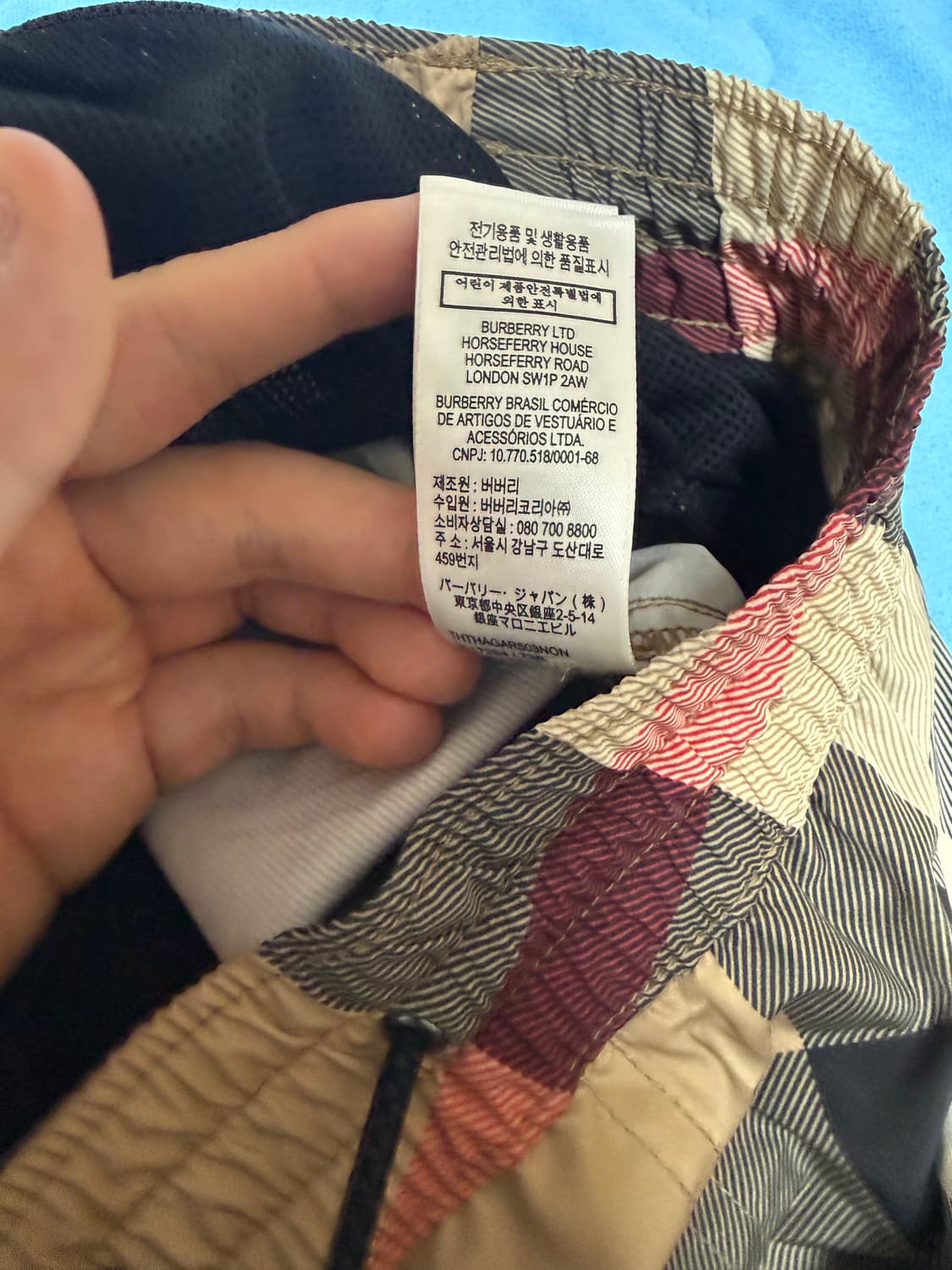 [당일출고,L사이즈] 버버리 체크 스윔팬츠 반바지  상품이미지6