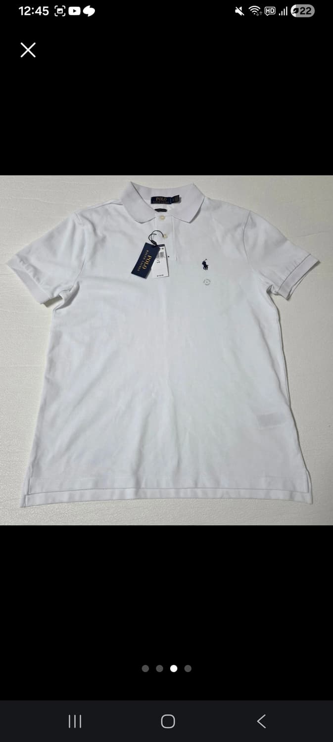 폴로 랄프로렌 화이트 카라티 L  (정품) 상품이미지3