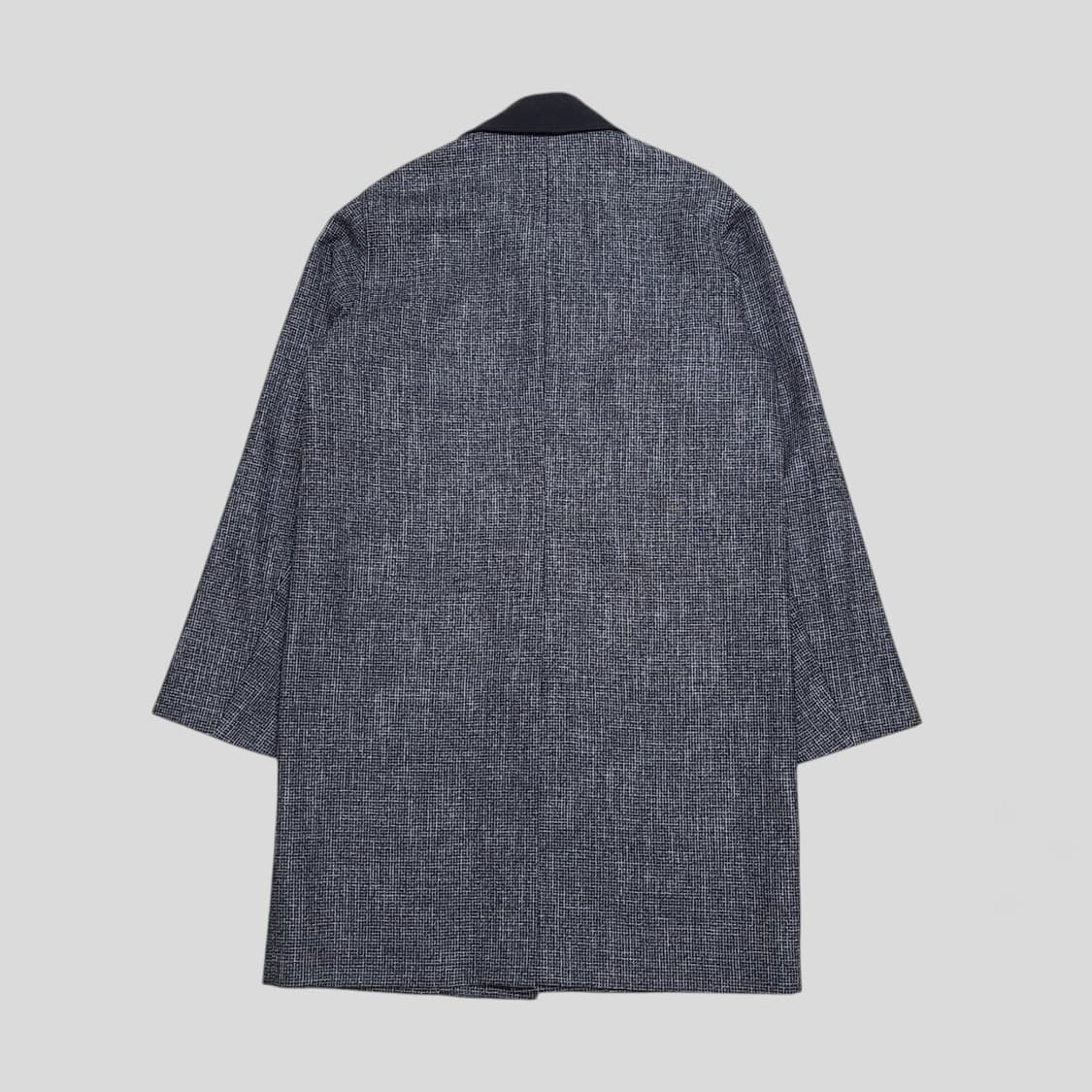 커스텀멜로우 그레이 잔체크 싱글코트 상품이미지6