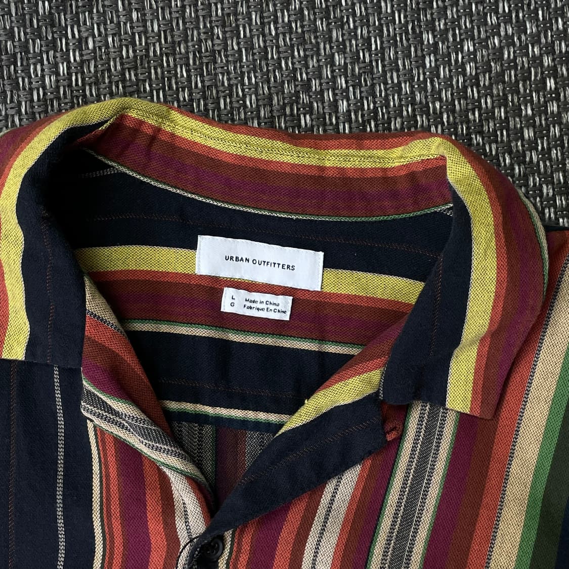 어반아웃피터스 배색 스트라이프 반팔 셔츠 L 상품이미지4