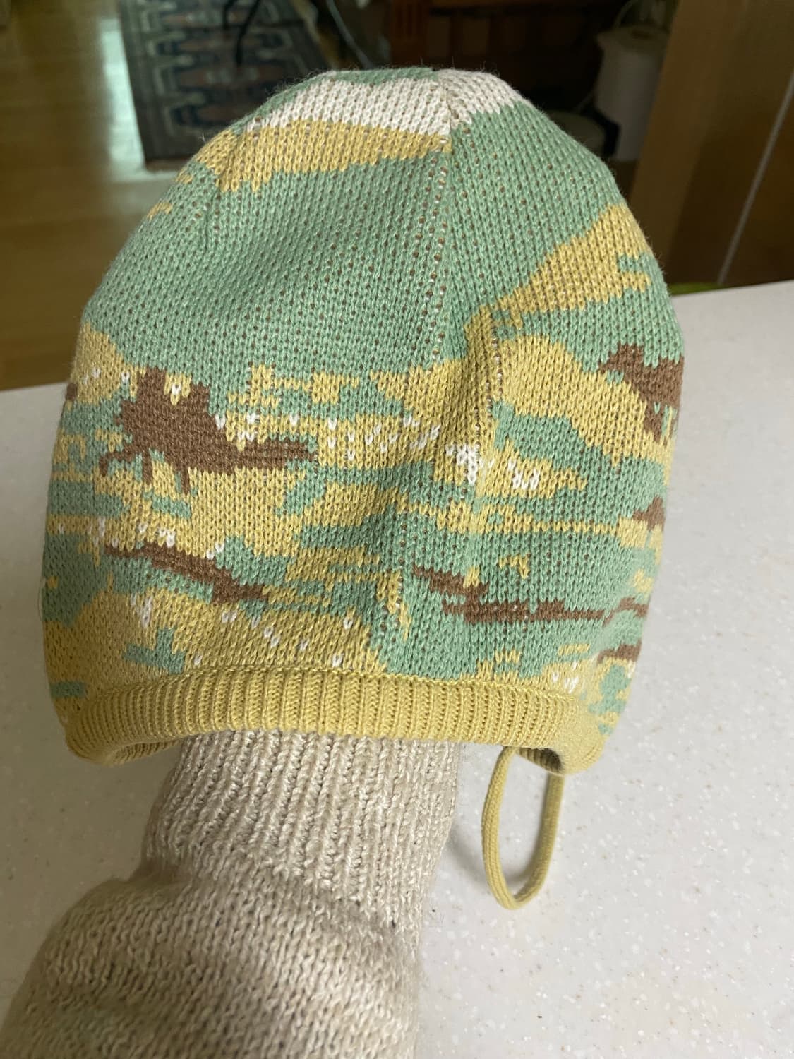 메인부스 패턴 니트 모자 상품이미지4