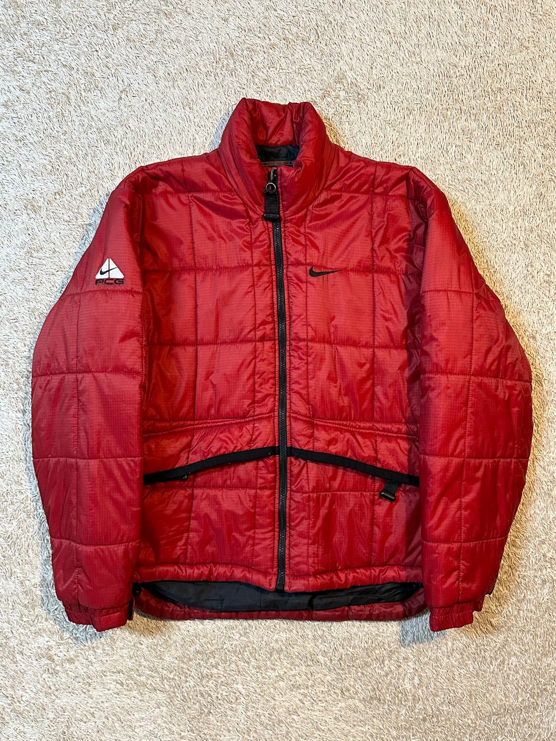 희귀) 00's 나이키 ACG 올드스쿨 프리마로프트 푸퍼 패딩 레드 상품이미지1