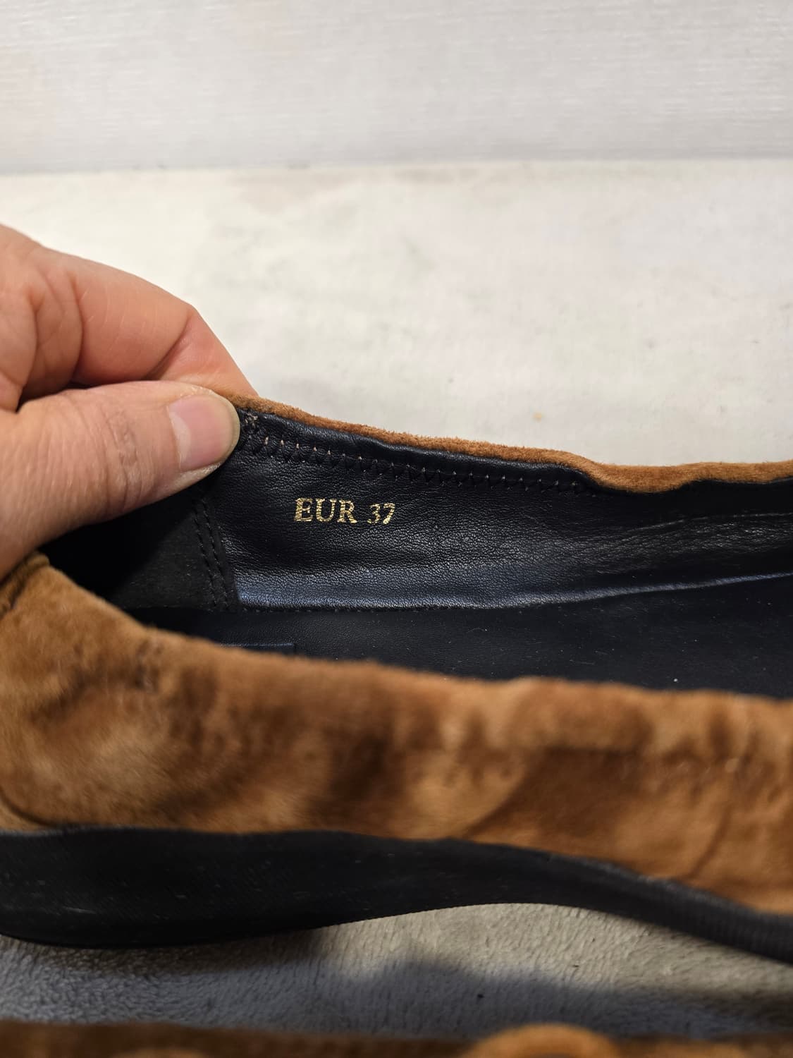 핏플랍 발레리나 플랫 슈즈 스웨이드 브라운/블랙 37 (235) 상품이미지7