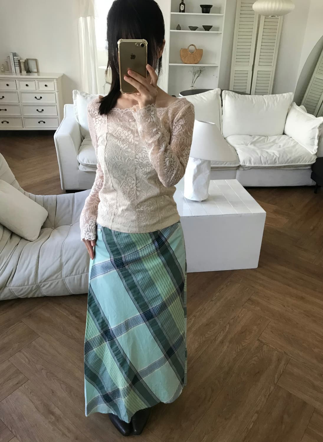 vintage pattern skirt 상품이미지4