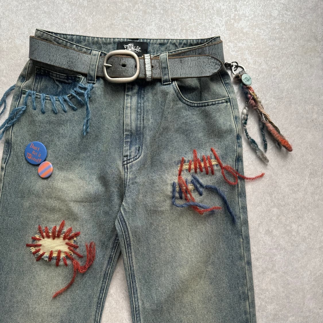 TΣist Hand Stitch Denim Flare Pants/Blue 상품이미지3
