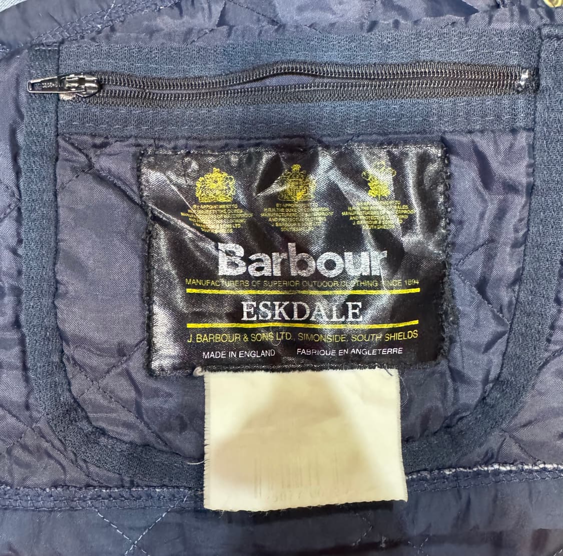 빈티지 barbour 퀼팅 패딩 베스트 "L" (501) 상품이미지4