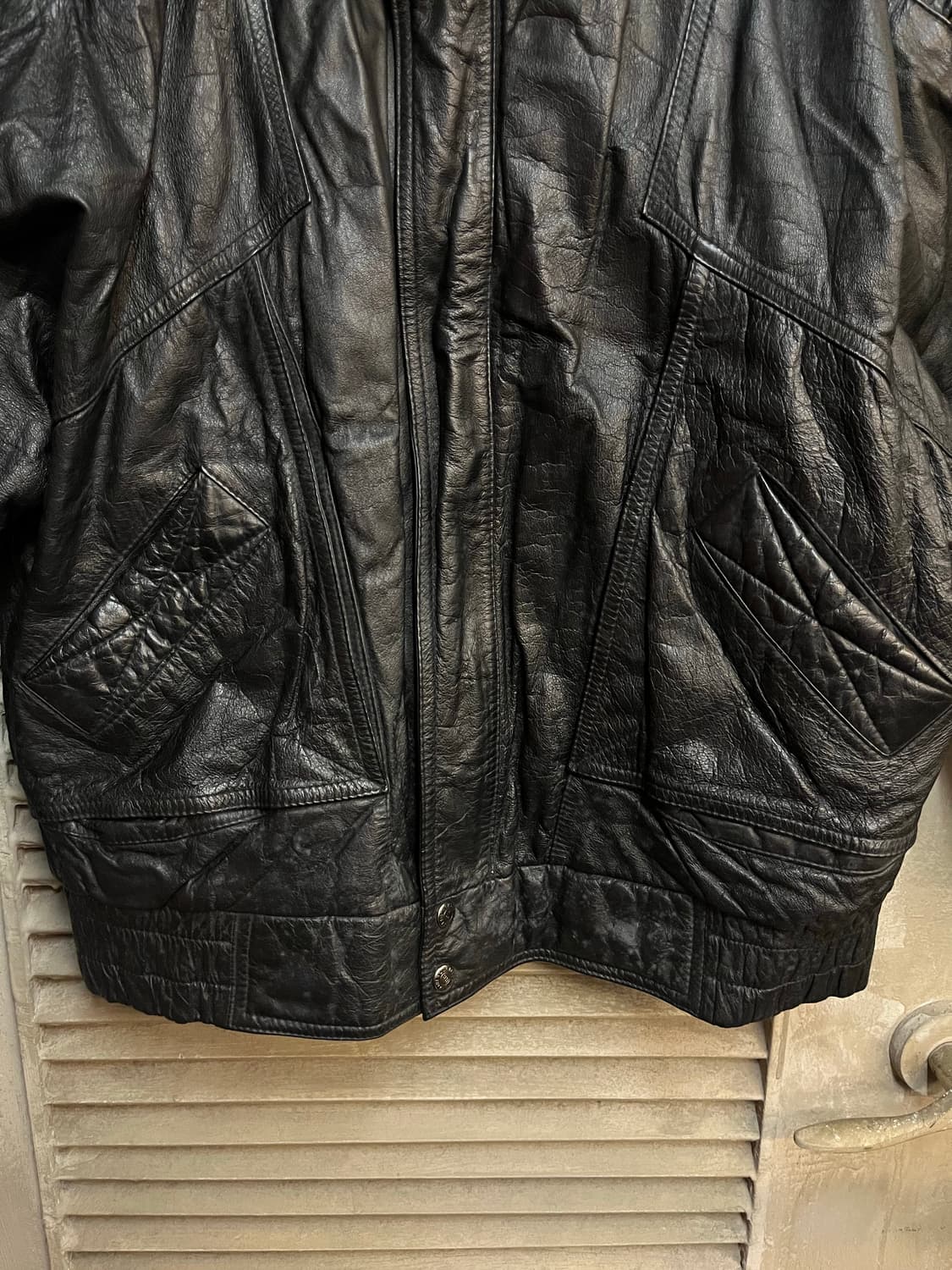 빈티지 가죽 레더자켓 블랙 XL #csz2275  상품이미지6