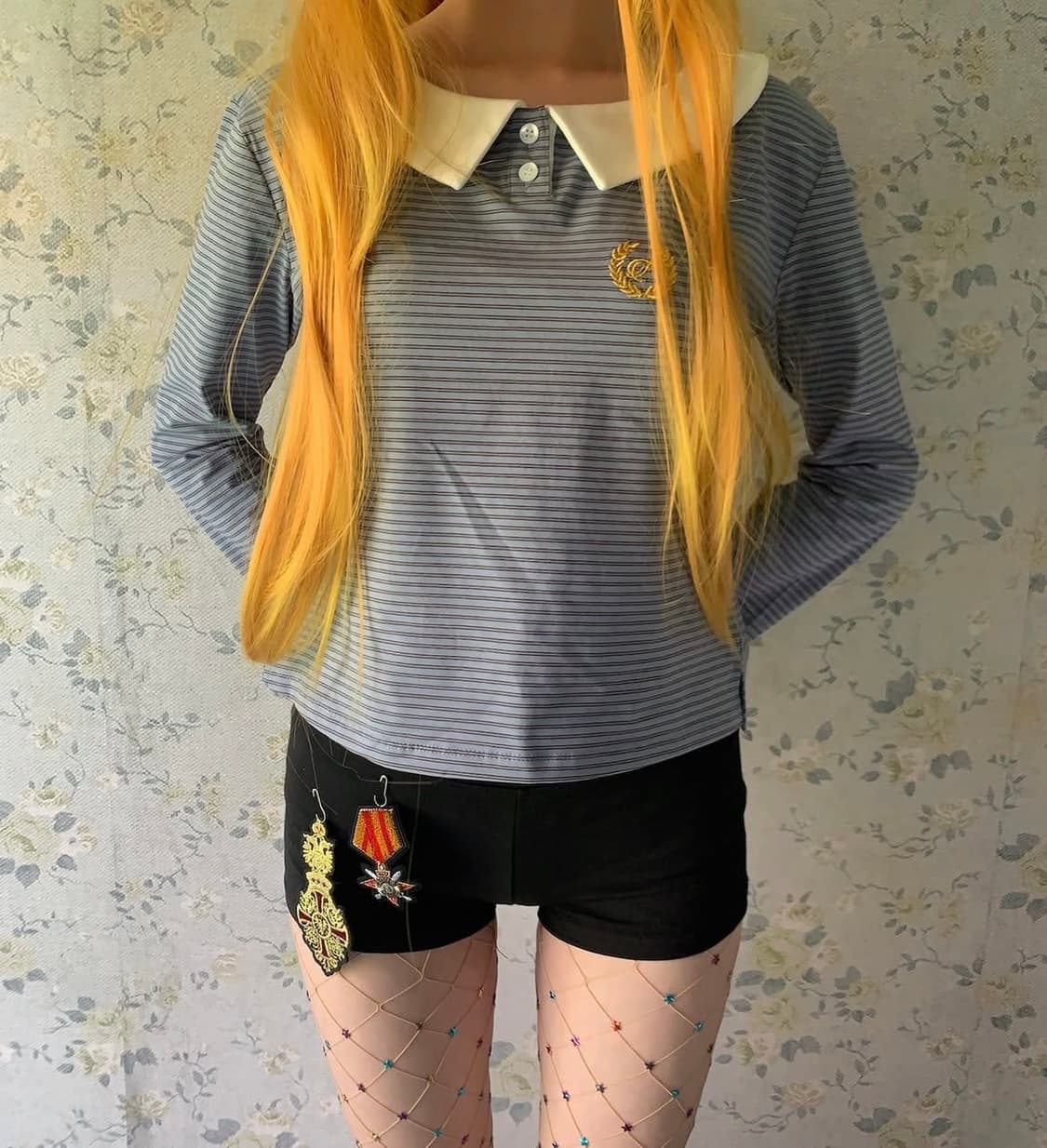 샵페어리 피터팬 칼라 스트라이프 티셔츠 상품이미지1