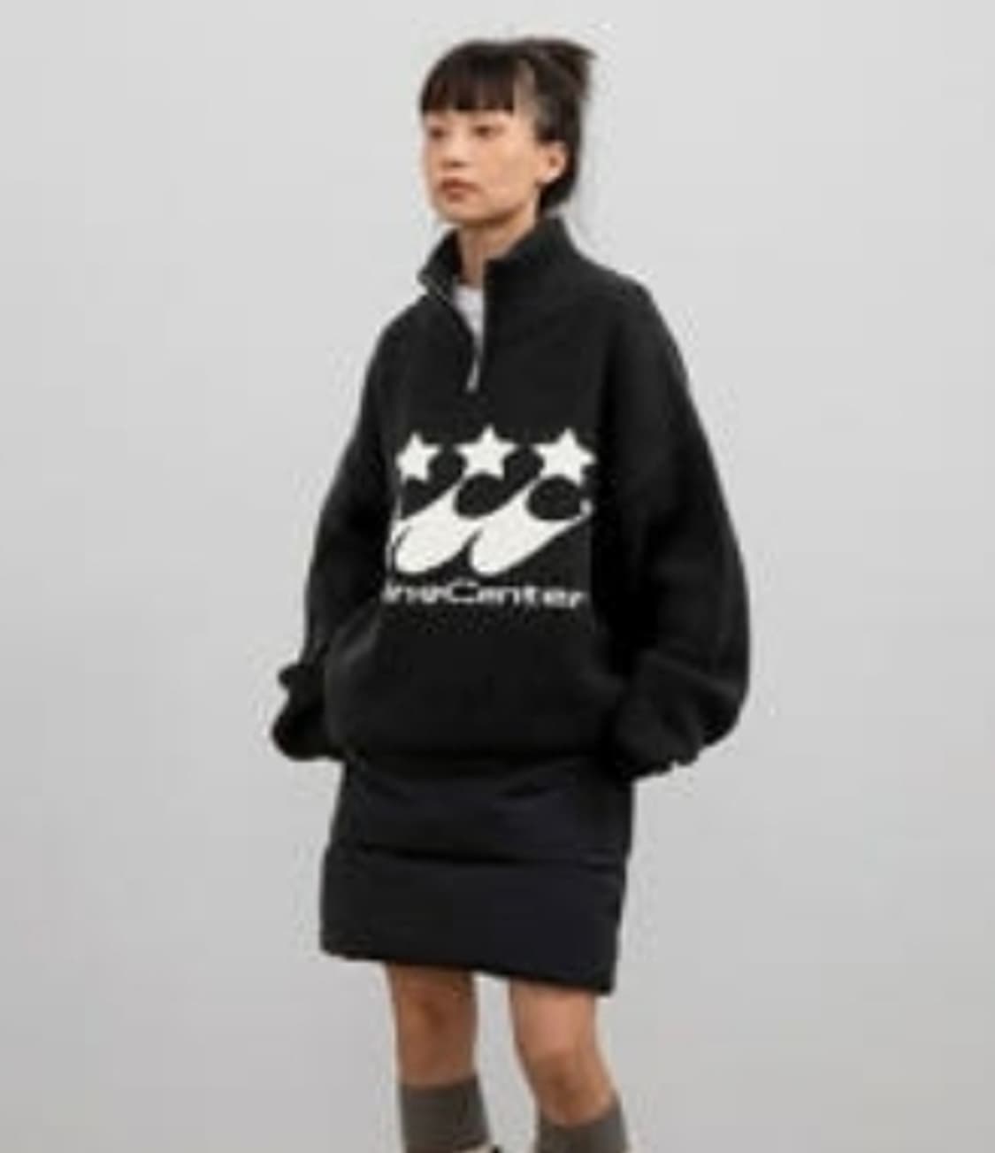 (M)크라잉센터 투톤 하프집업 상품이미지4