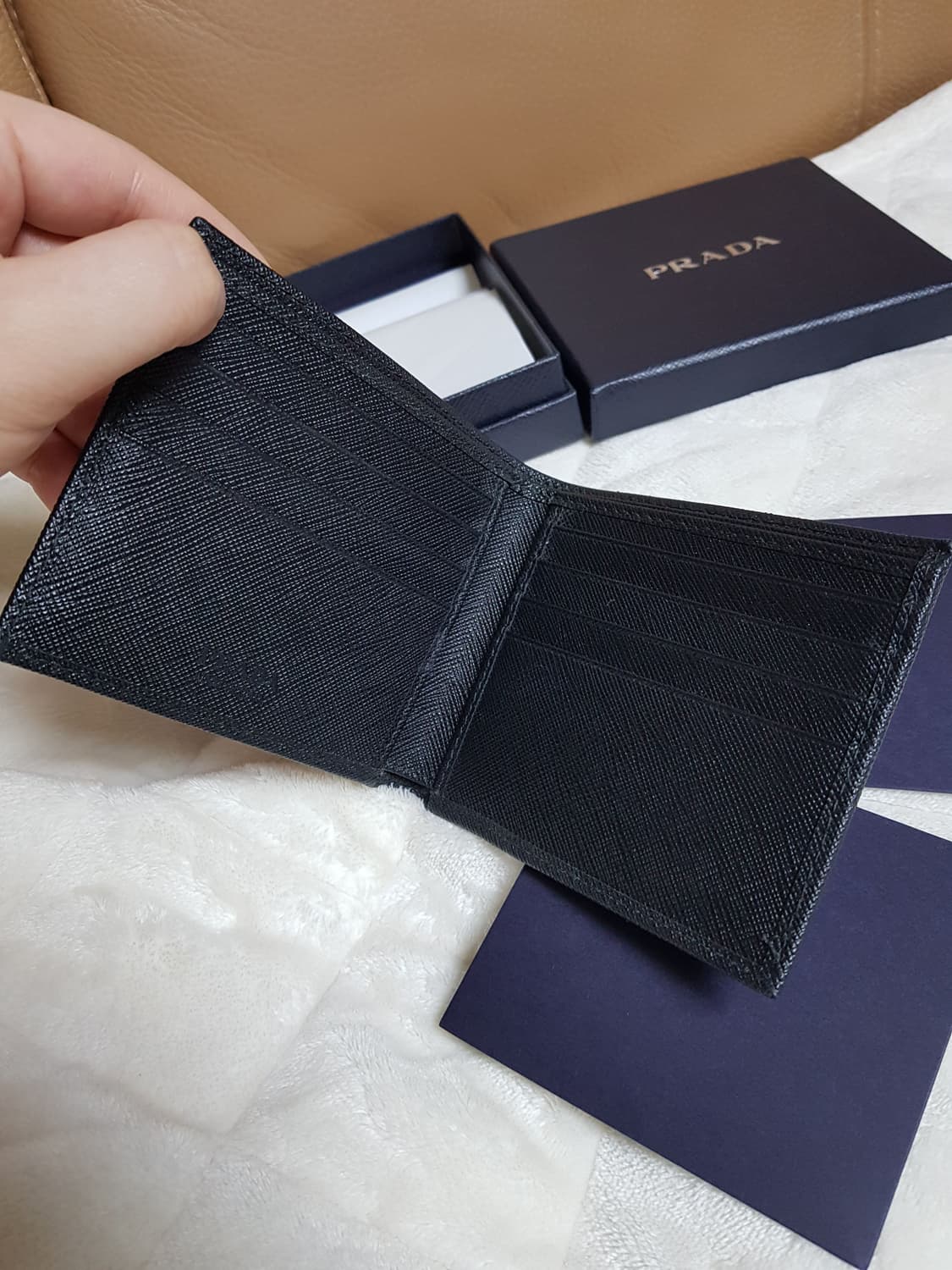 프라다 사피아노 삼각로고 반지갑 블랙 2mo513 상품이미지5