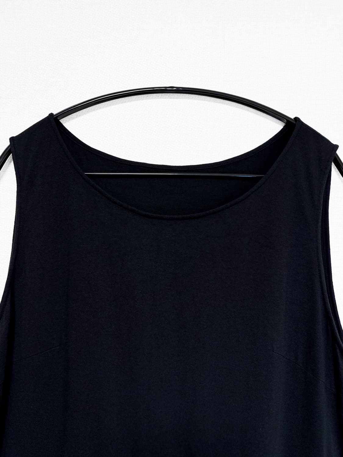 Sleeveless Sheer Layered Dress - Black 상품이미지6