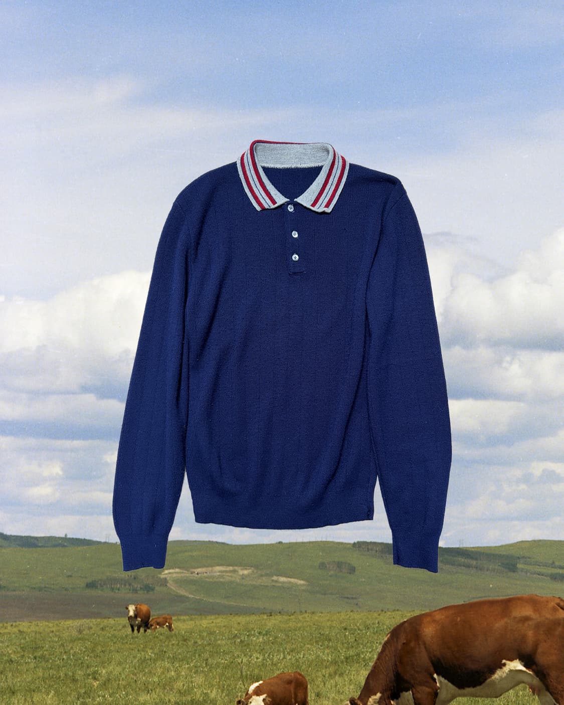 빈티지 폴로 니트 럭비 셔츠 상품이미지1